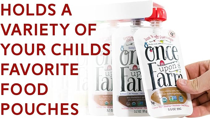 Food Pouch Slider Organizer Set - Slider Style Peel-and-Stick Holder for Baby Food, Applesauce, Yogurt Pouches - Maximize Kitchen Storage, Pantry, and Refrigerator Space by Storage Theory - 3 Pack