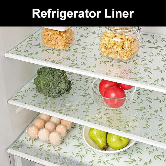 Cooyes Shelf Liner Drawer Liners, Shelf Liners for Kitchen Cabinets, Non-Adhesive Cabinet Liner, EVA Waterproof Non-Slip Refrigerator Liners for Kitchen Drawers（23.6" W x 118" L）