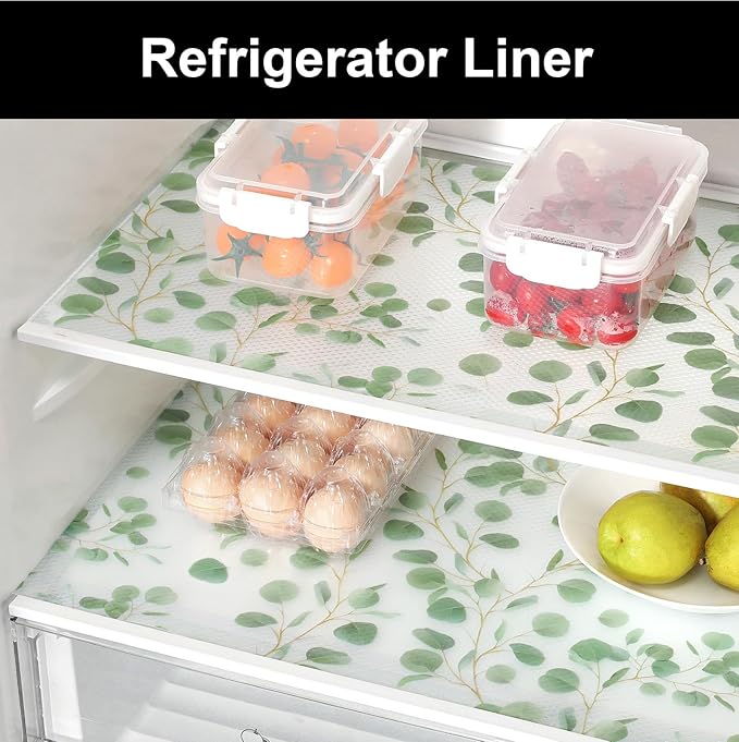 Cooyes Shelf Liner Drawer Liners, Shelf Liners for Kitchen Cabinets, Non-Adhesive Cabinet Liner, EVA Waterproof Non-Slip Refrigerator Liners for Kitchen Drawers（23.6" W x 118" L）