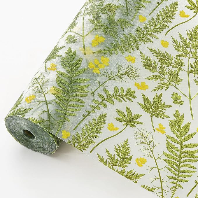 CooyesFridge Liners Shelf Liner for Kitchen Cabinets Refrigerator Liners Waterproof & Oil-Proof Kitchen Cupboard Liner Non Adhesive Drawer Mats EVA Material for Shelves（11.8" W x 360" L）