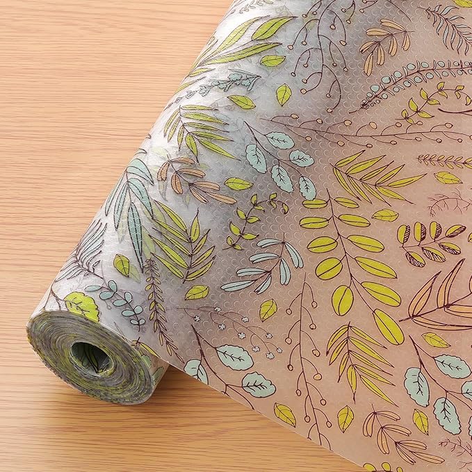 Cooyes Shelf Liners for Kitchen Cabinets, Refrigerator Liners Waterproof & Oil-Proof Kitchen Cupboard Liner Drawer Mats EVA Material Non Adhesive Fridge Liner for Shelves